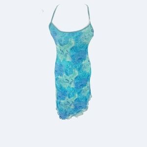 Y2K Rampage Blue Paisley Dress